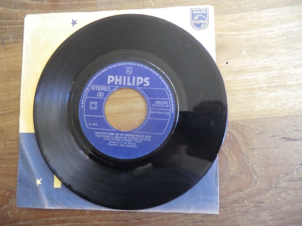 ciska peeters/ ronnie    witte eend op het midden van de weg, Verzenden, Gebruikt, 7 inch, Levenslied of Smartlap
