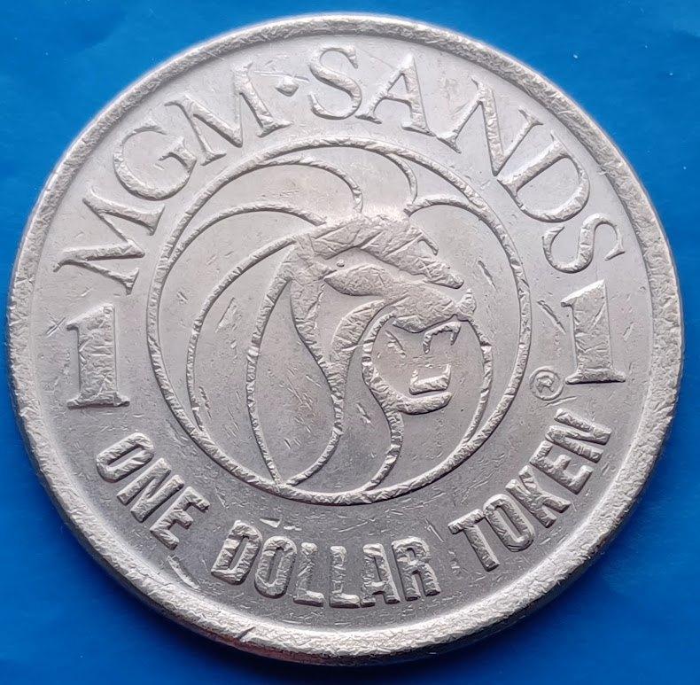 Gamingtoken MGM Sands Casino Las Vegas Nevada $ 1 - 1988, Verzenden, Overige materialen, Buitenland