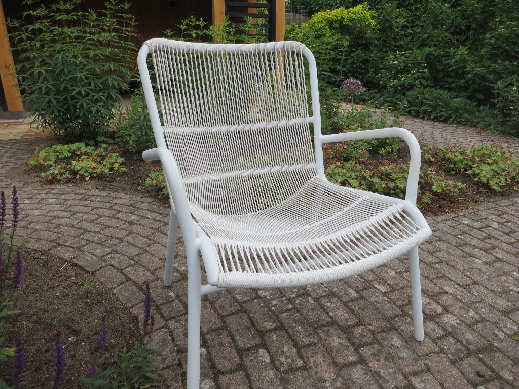 Manifesto Saluzzo lounge tuinstoel en voetenbankje, Ophalen, Gebruikt, Aluminium