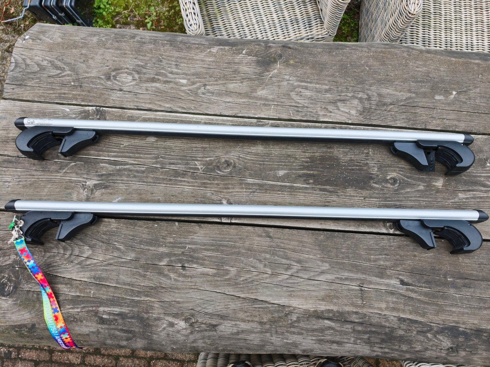 Menabo Brio dakdragers open rail 120cm, Auto diversen, Ophalen of Verzenden, Zo goed als nieuw