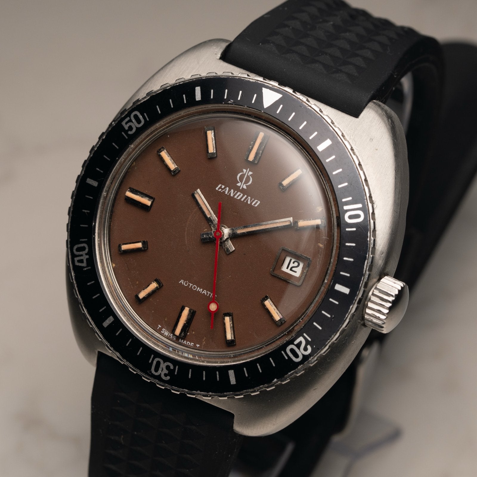 Candino Submarine Automatic 42 mm - Vintage, Ophalen of Verzenden, Staal, Polshorloge, Overige merken