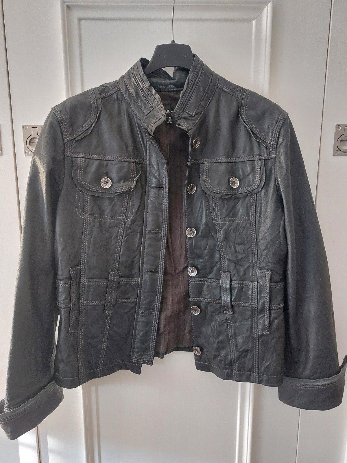 Arma leren jasje , army look, militairy, 40, Maat 38/40 (M), Zwart, Arma, Ophalen of Verzenden
