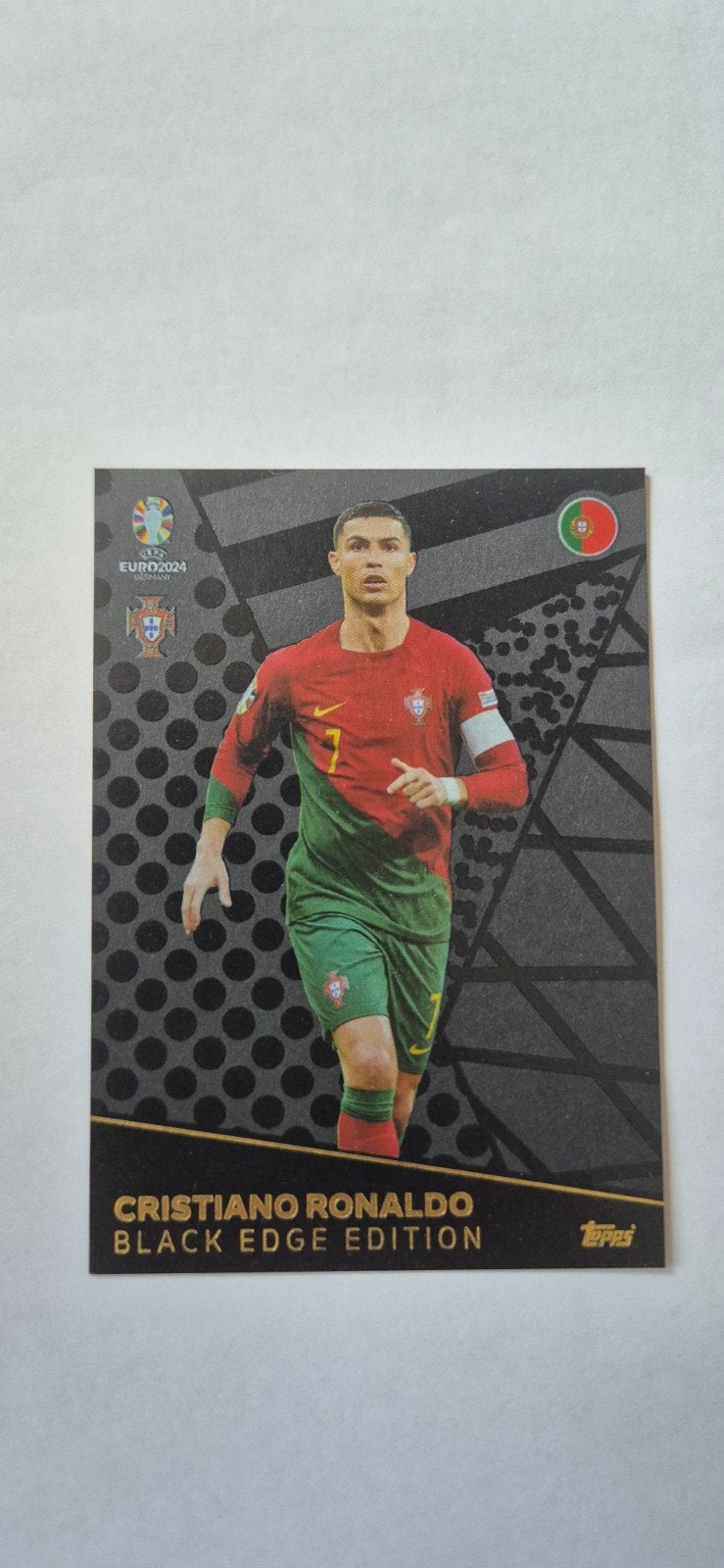Cristiano Ronaldo Euro2024 Voetbalkaart Topps Perfecte Staat, Ophalen of Verzenden, Zo goed als nieuw, Buitenlandse clubs, Spelerskaart