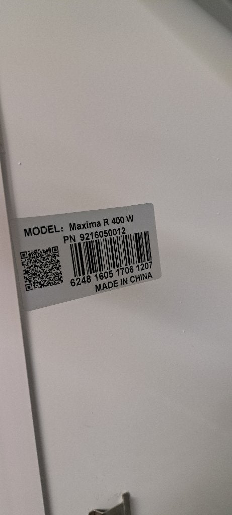 Maxima R 400 W Professionele Koelkast, Ophalen, 200 liter of meer, 60 cm of meer, 160 cm of meer