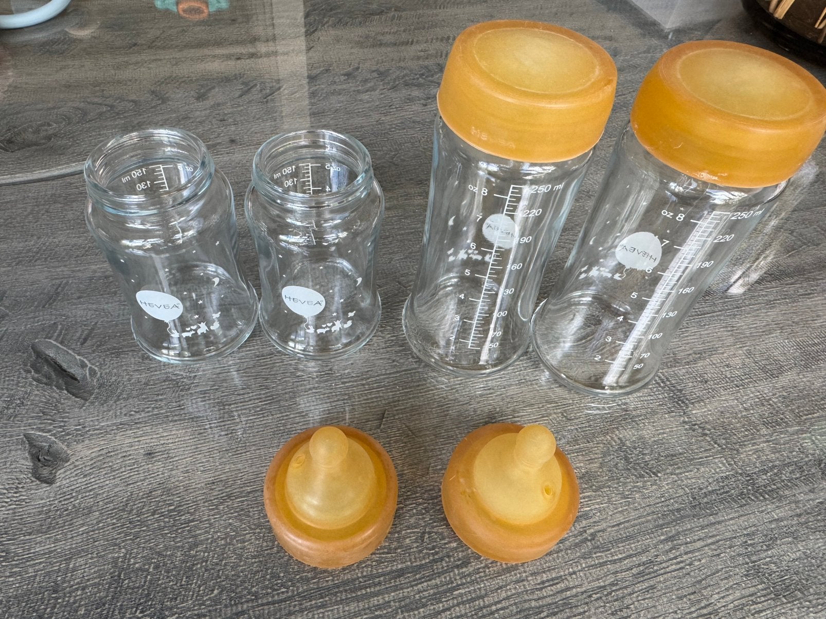 Hevea glazen baby flessen (nieuw), Ophalen of Verzenden, Nieuw, Overige typen