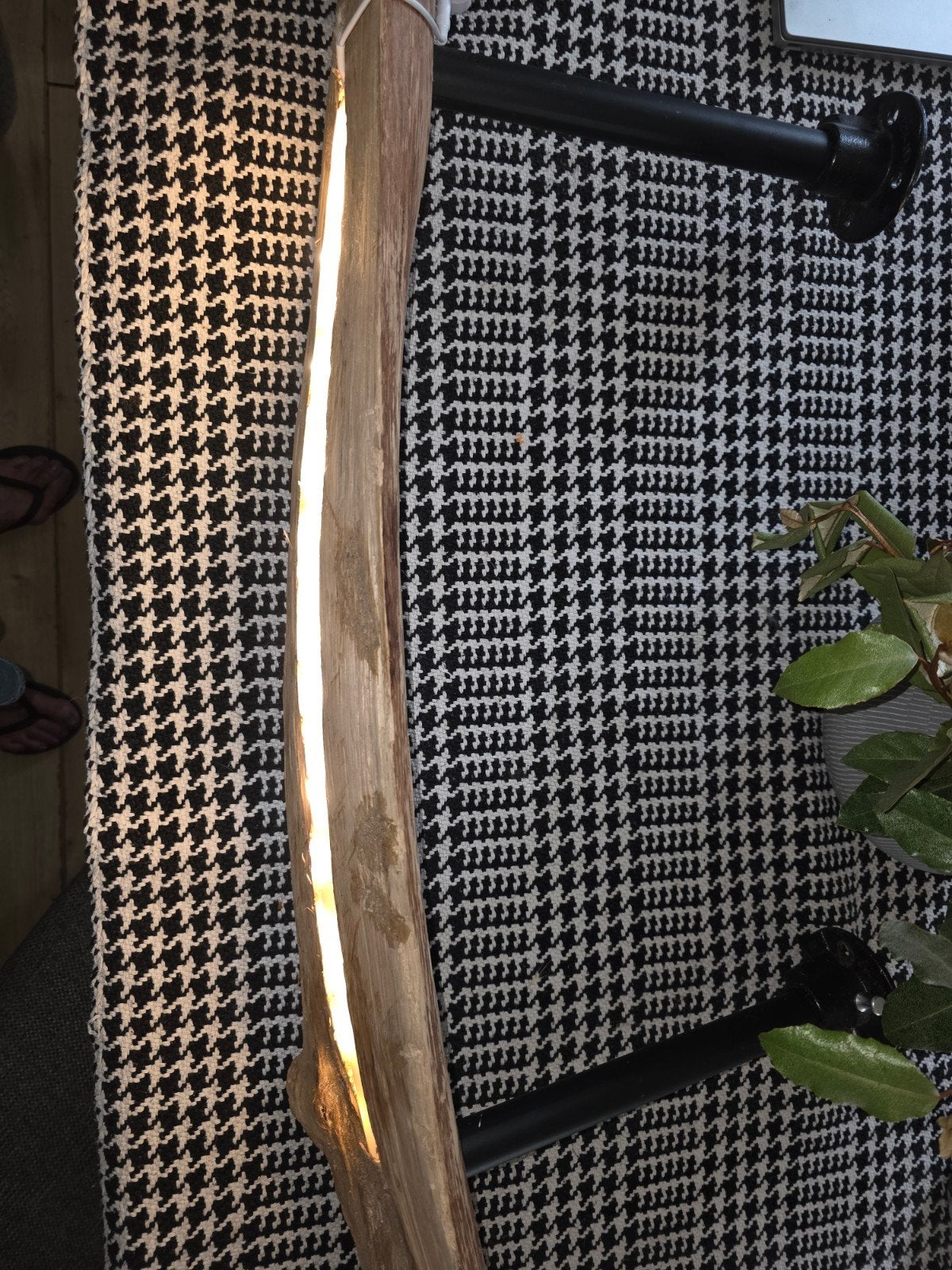 Unieke handgemaakte drijfhout lamp met USB-aansluiting, Overige merken, USB-aansluiting, Ophalen of Verzenden, Zo goed als nieuw