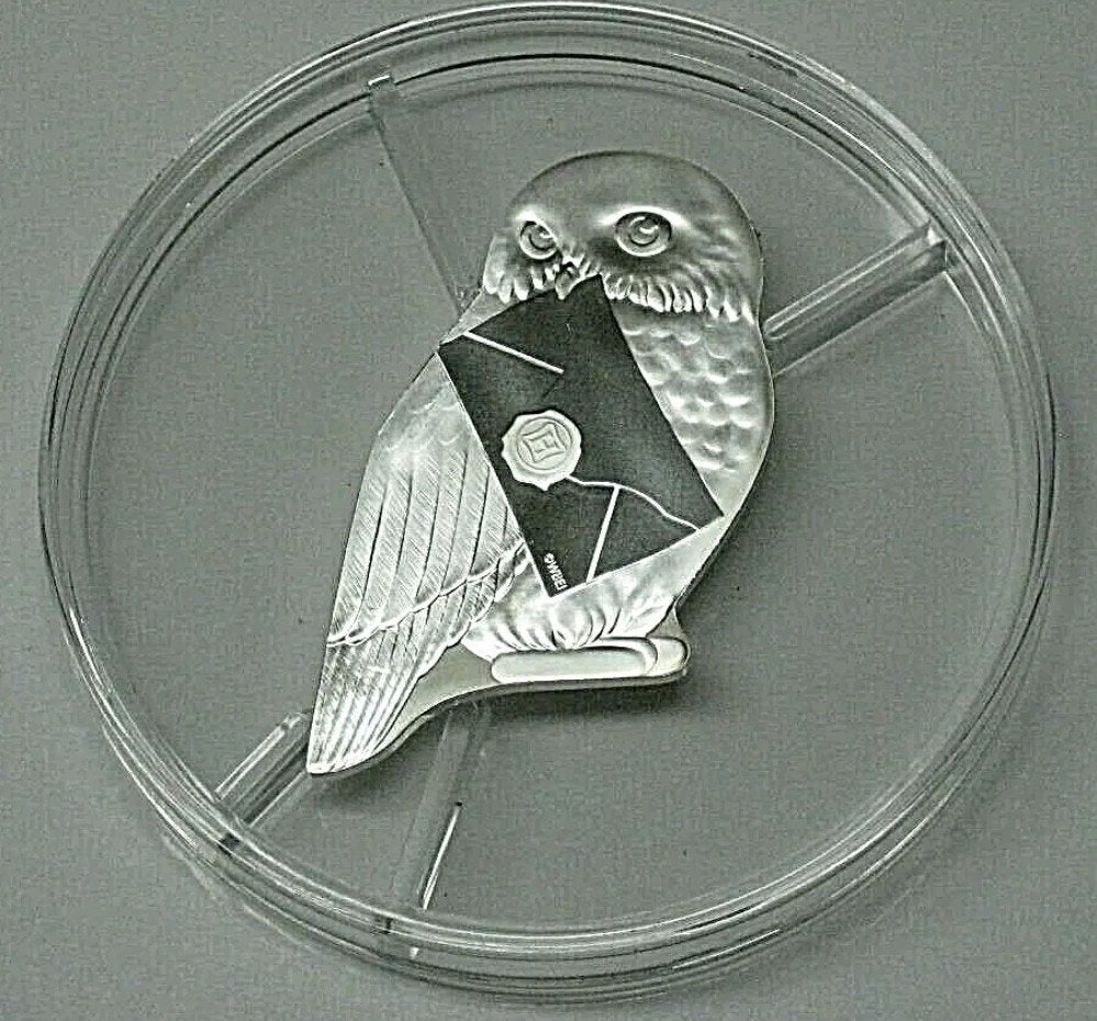 Harry Potter Zilveren 10 Euro Munt - Uil met Brief Hedwig, Postzegels en Munten, Zilver, Ophalen of Verzenden, Frankrijk, 10 euro