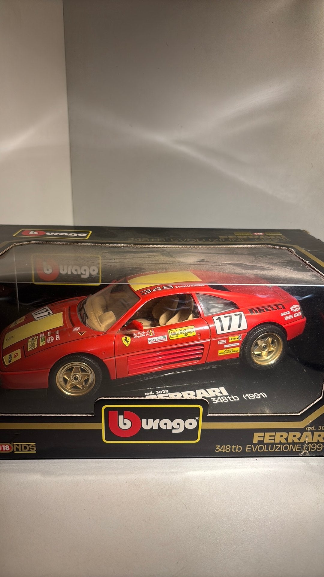 Ferrari 348 tb evoluzione Bburago 1.18, Ophalen of Verzenden, Bburago, A, A