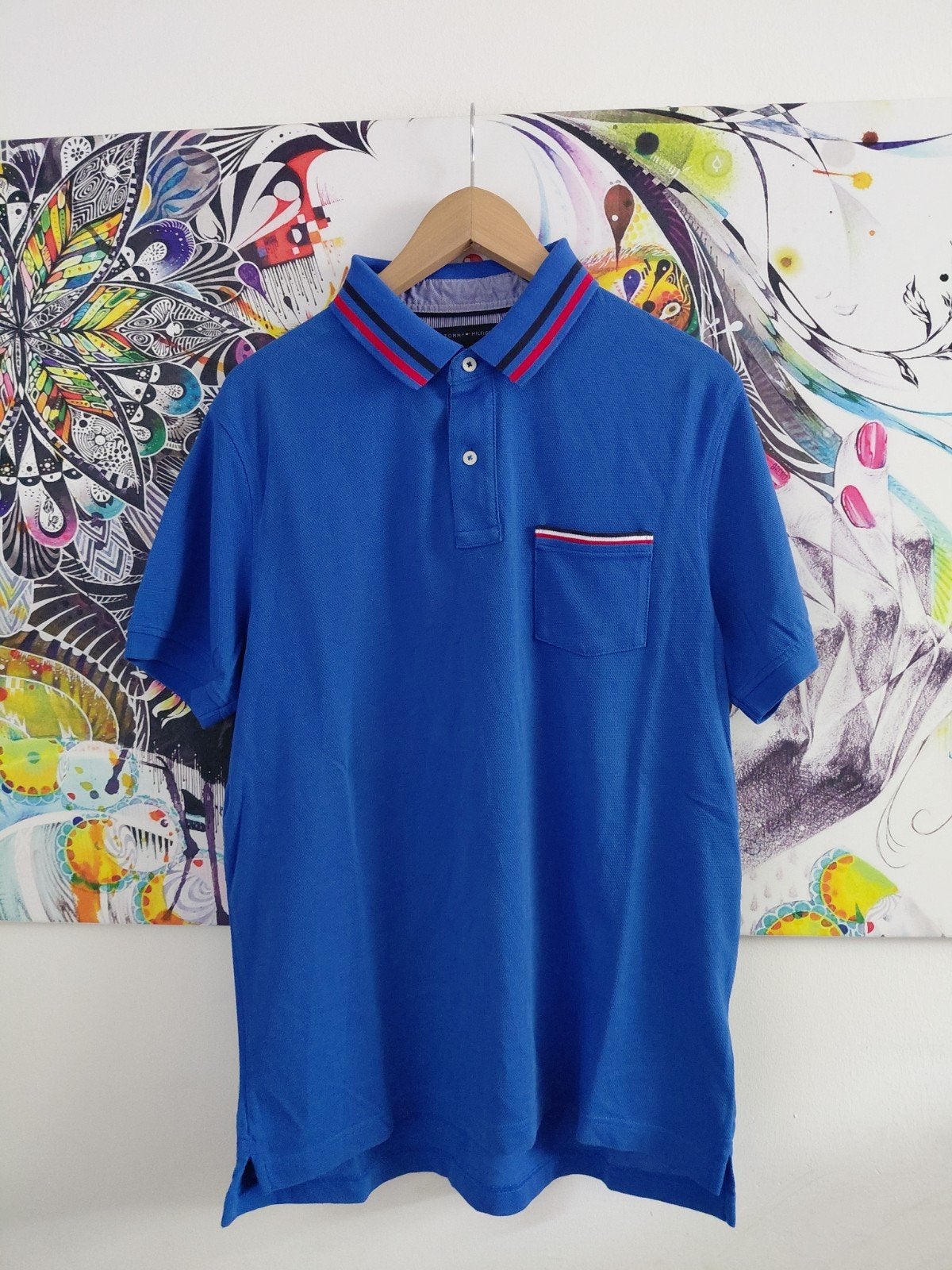 Tommy Hilfiger Polo Shirt Heren - Maat XL, Blauw, Tommy Hilfiger, Maat 56/58 (XL), Ophalen of Verzenden