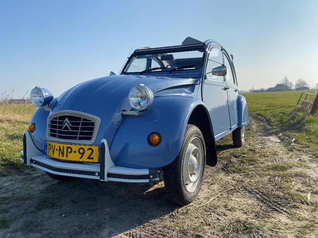 Citroën 2CV 0.6 Club S6 1989 Bleu Celeste, Auto's, Voorwielaandrijving, Stof, 602 cc, 2CV