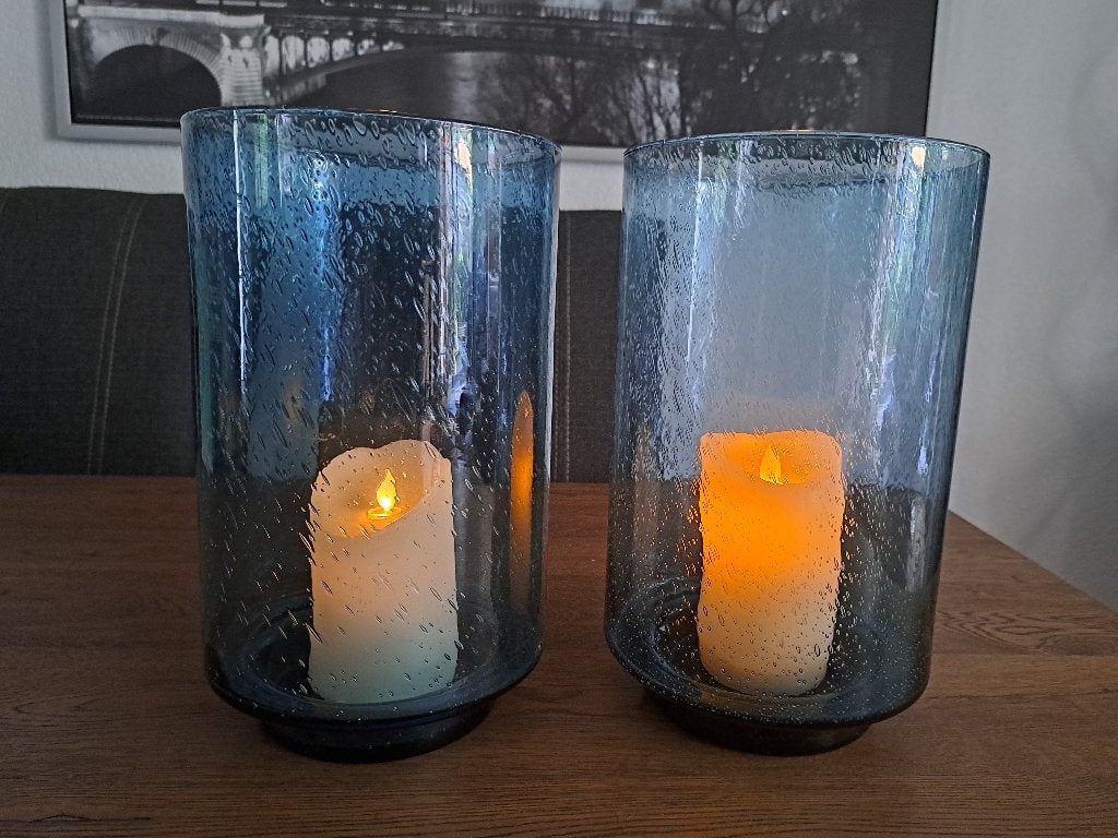 Set mooie windlichten voor binnenshuis en buitenshuis, Overige materialen, Windlicht, Blauw, Overige merken