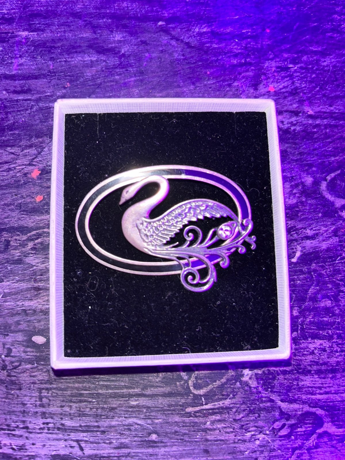 Prachtige antieke / vintage 925 zilveren broche met zwaan, Sieraden, Tassen en Uiterlijk, Ophalen of Verzenden, Zo goed als nieuw
