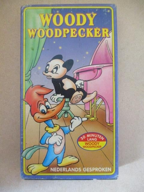 adv10944 woody woodpecker videoband, Ophalen, Looney Tunes, Gebruikt, Overige typen