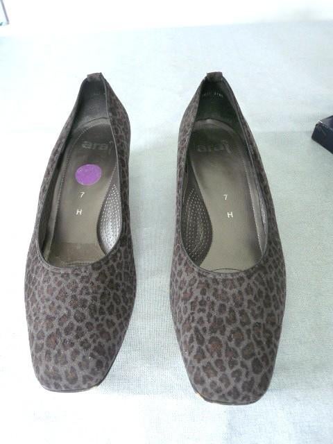 mooie pumps grijs bruin zwart dierenprint, mt 7  40,5  Ara, Pumps, Ophalen of Verzenden, Zo goed als nieuw, Roze