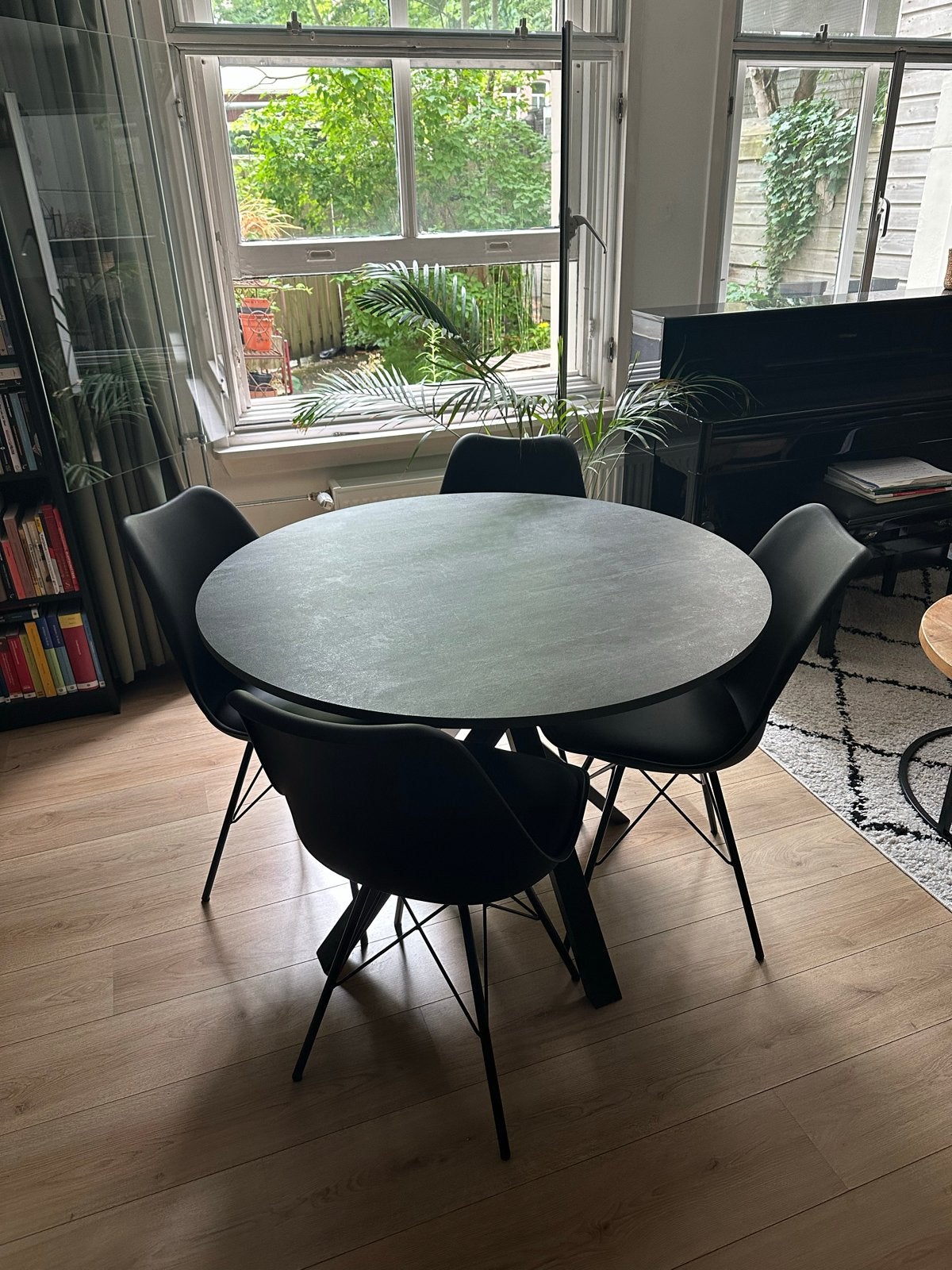 Ronde eettafel, Ophalen, Gebruikt, 100 tot 150 cm, Rond