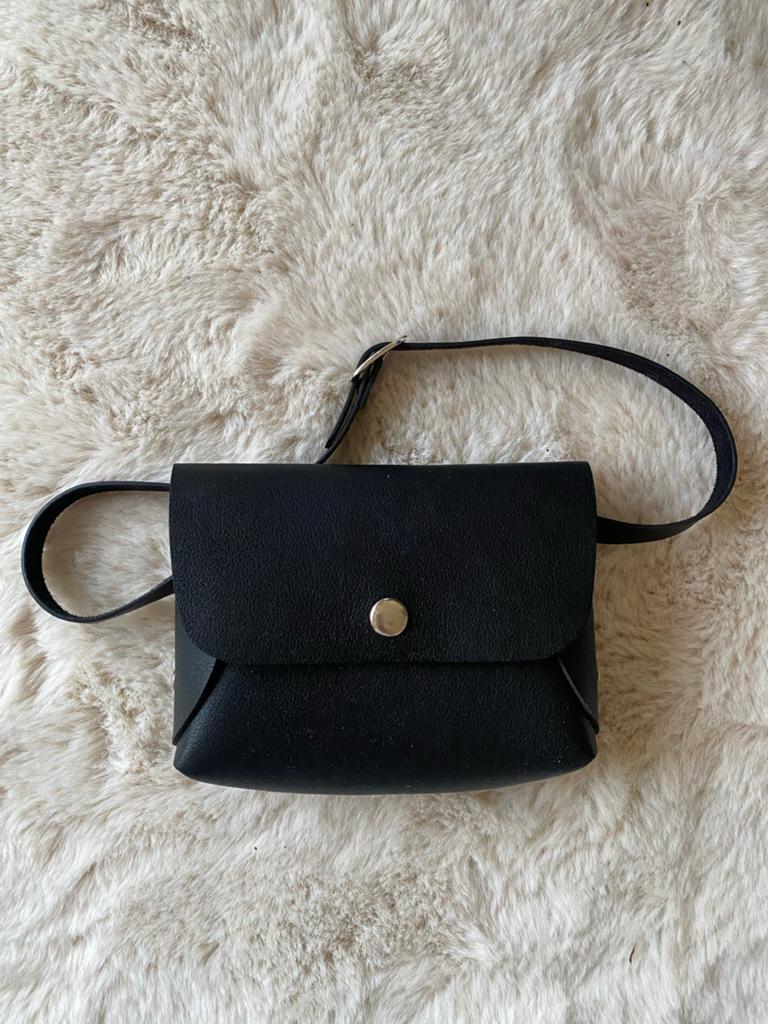 Zwart kinder heuptasje met drukknop - 64 cm riem, Kinderen en Baby's, Ophalen of Verzenden, Zo goed als nieuw