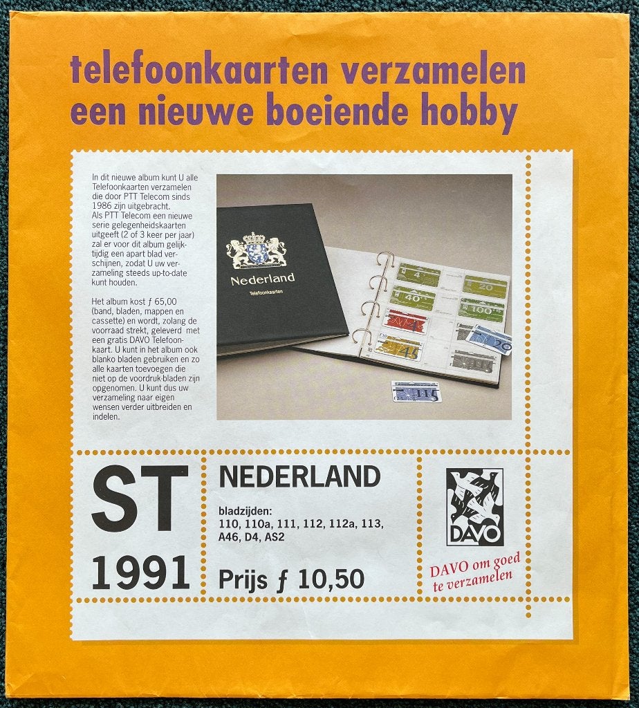 Nederland 1991 ST Davo Supplement met 9 Bladen, Ophalen of Verzenden, Verzamelalbum