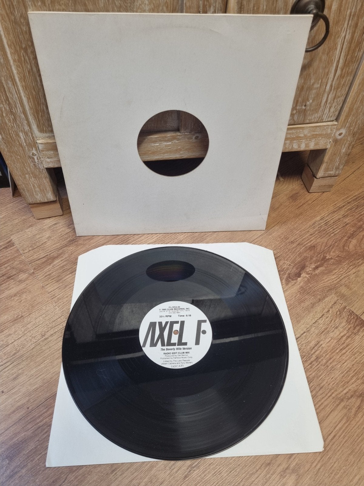 12"Det Reirruc / The Beverly Hills Cops – Axel F / Like Eddi, Cd's en Dvd's, Vinyl | Dance en House, Ophalen of Verzenden, Zo goed als nieuw