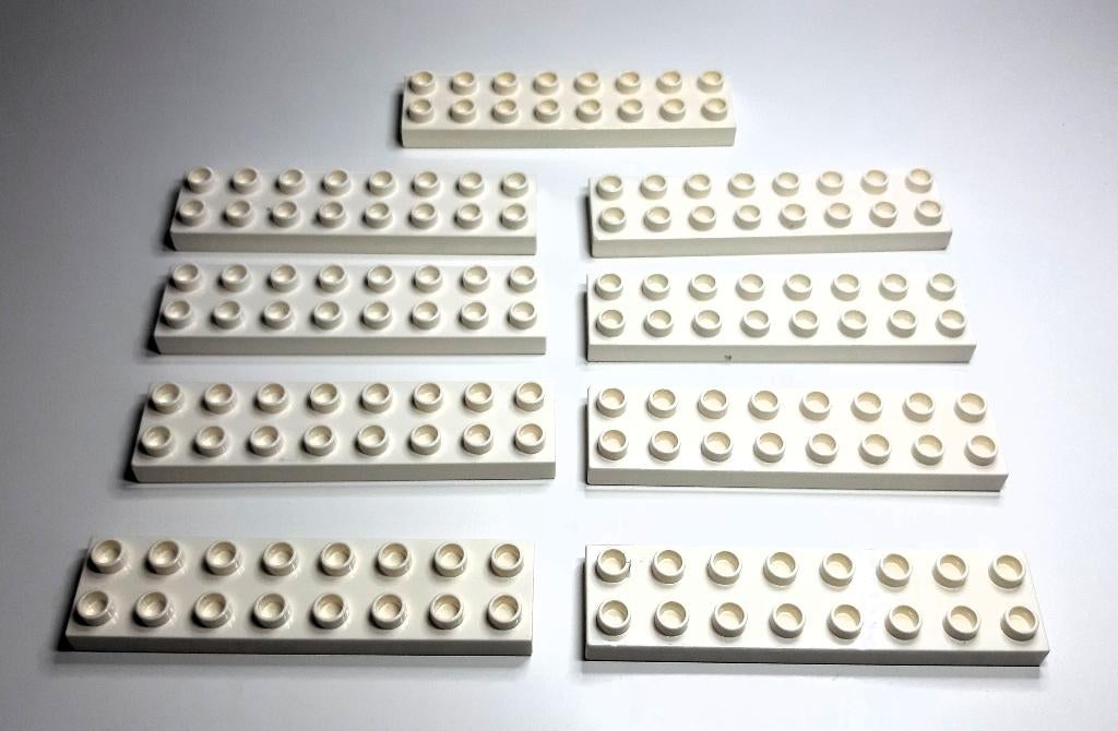 Lego Duplo Plate 2x8 9 stuks, Overige thema's, Overige typen, Ophalen of Verzenden, Zo goed als nieuw