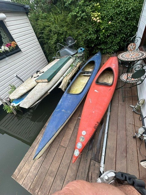kano 1-persoons, kano 2-persoons, Watersport en Boten, Ophalen, Gebruikt, Met peddels, Kajak