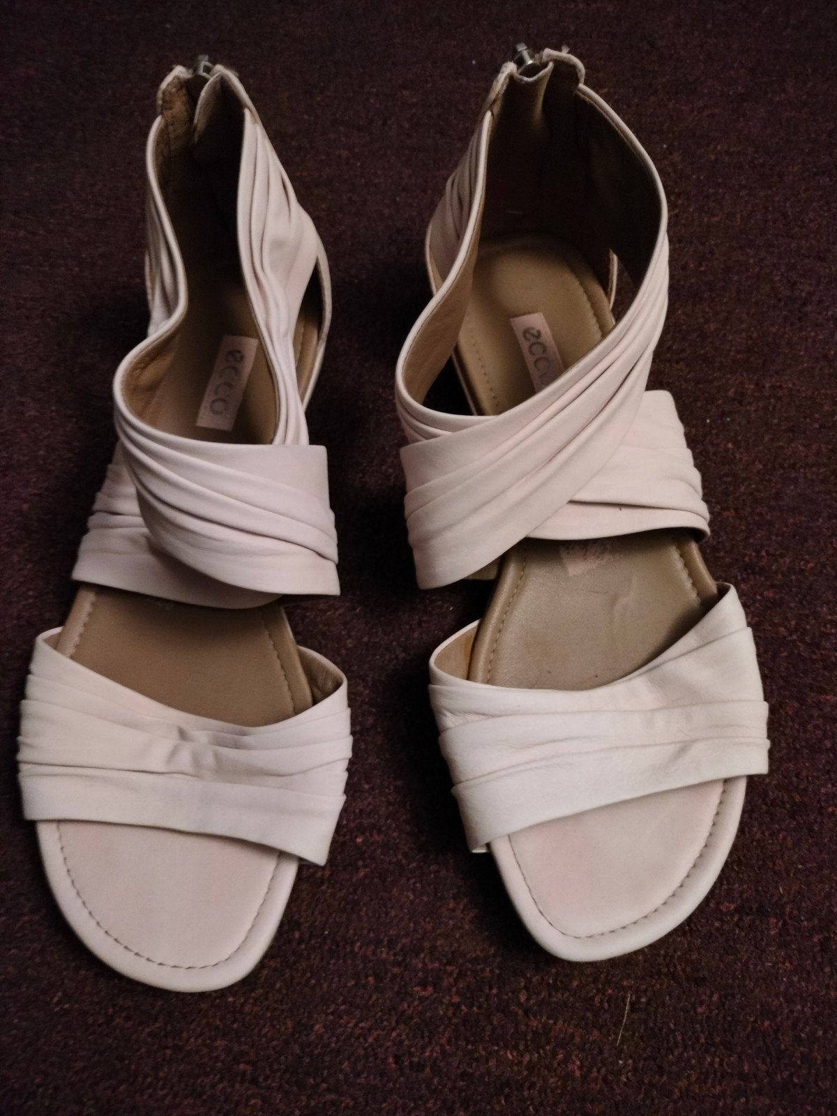 Ecco sandalen met rits, maat 40, Kleding | Dames, Schoenen, Ecco, Beige, Gedragen, Sandalen of Muiltjes