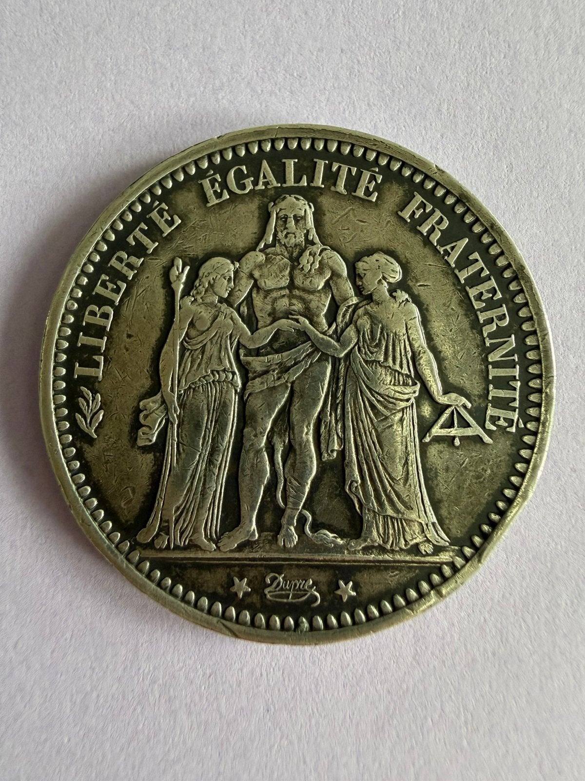 Frankrijk 5 Francs 1873, Vóór koninkrijk, Zilver, Losse munt, Overige waardes