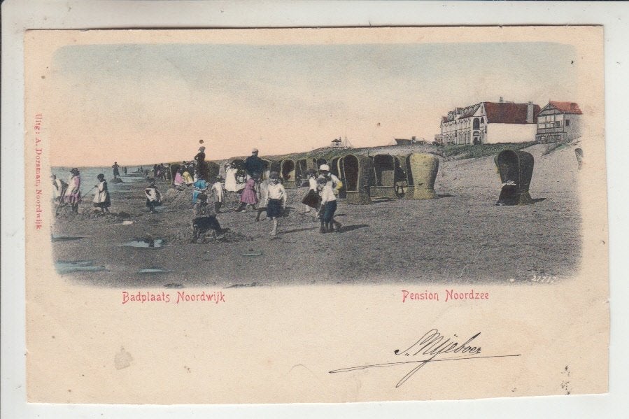 Noordwijk aan Zee, Pension Noordzee, Ophalen of Verzenden, Voor 1920, Gelopen, Zuid-Holland