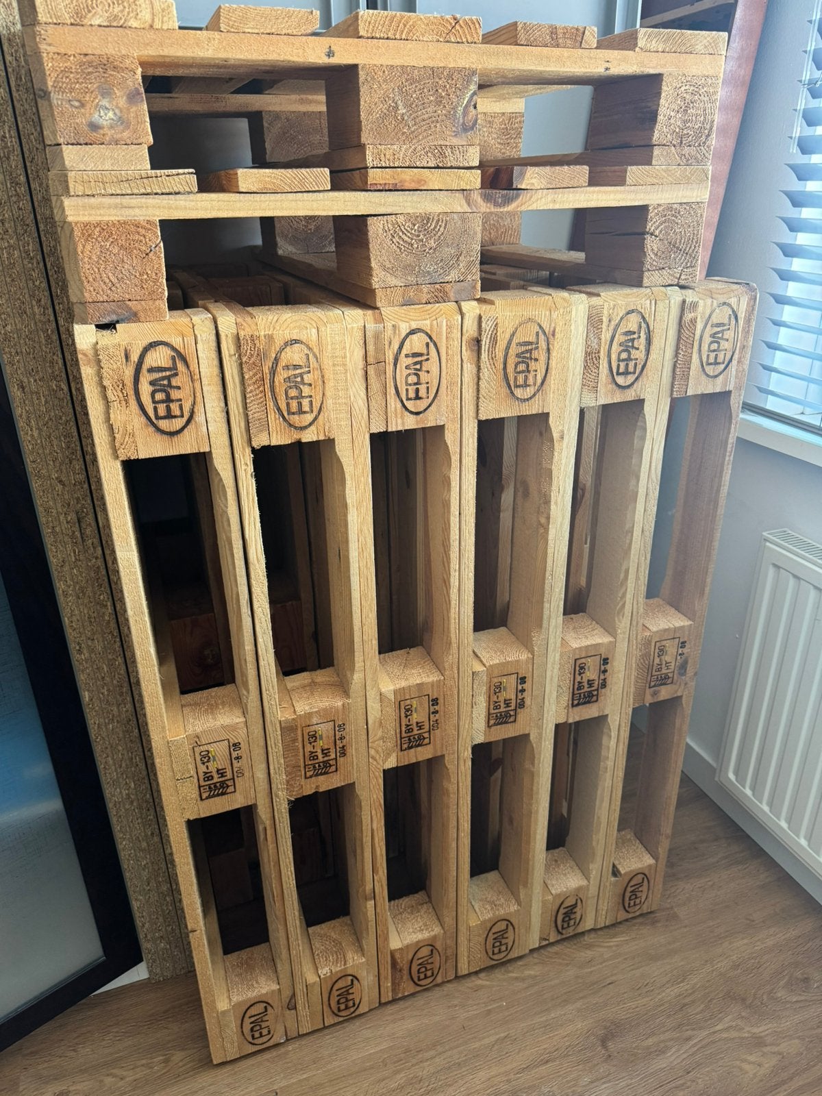 Pallets, Ophalen, Gebruikt, Beige, Tweepersoons