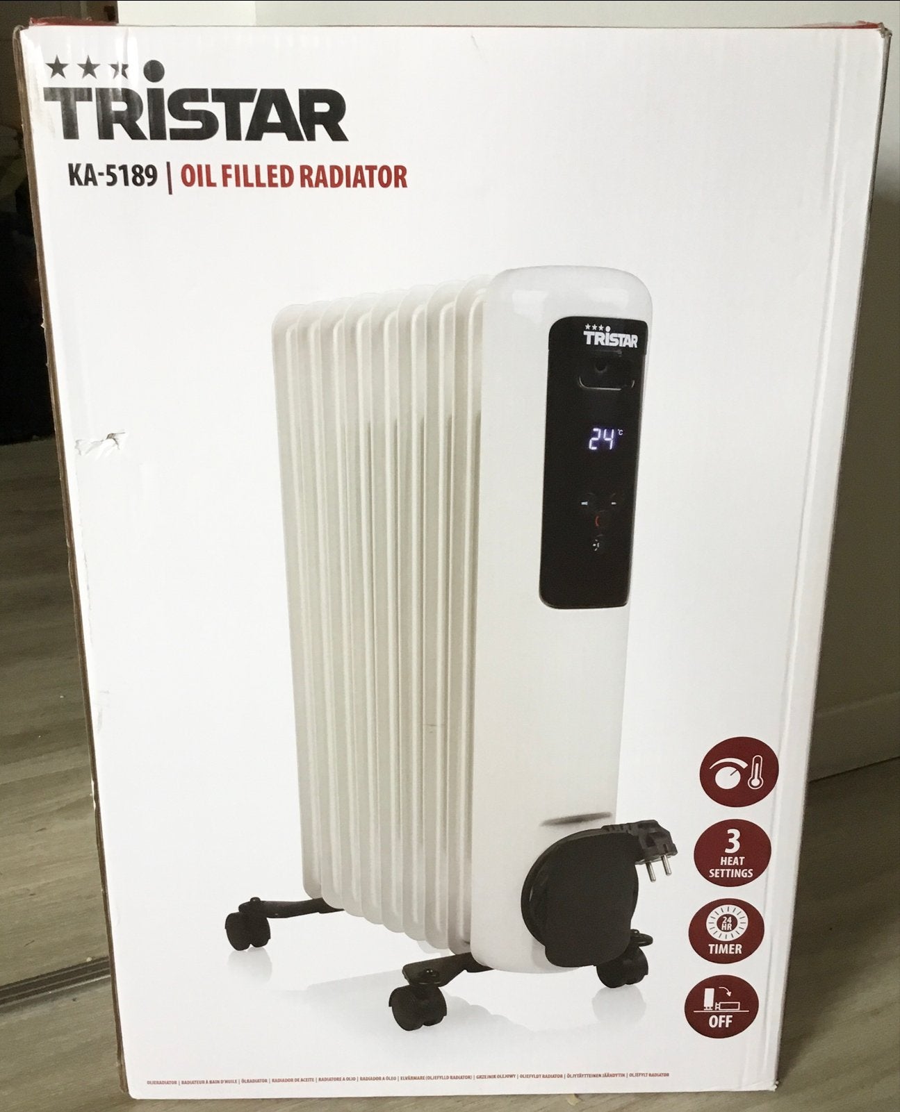 TRISTAR KA-5189 OLIERADIATOR KACHEL - 2000W MET AFSTANDSB., Overige soorten, Elektrisch, Nieuw, Ophalen of Verzenden