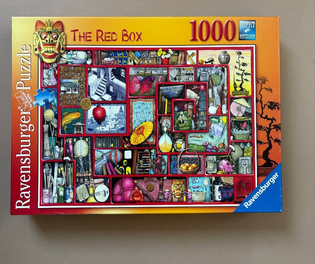 Puzzel Ravensburger The Red Box 1000 stukjes, Ophalen of Verzenden, 500 t/m 1500 stukjes, Zo goed als nieuw, Legpuzzel