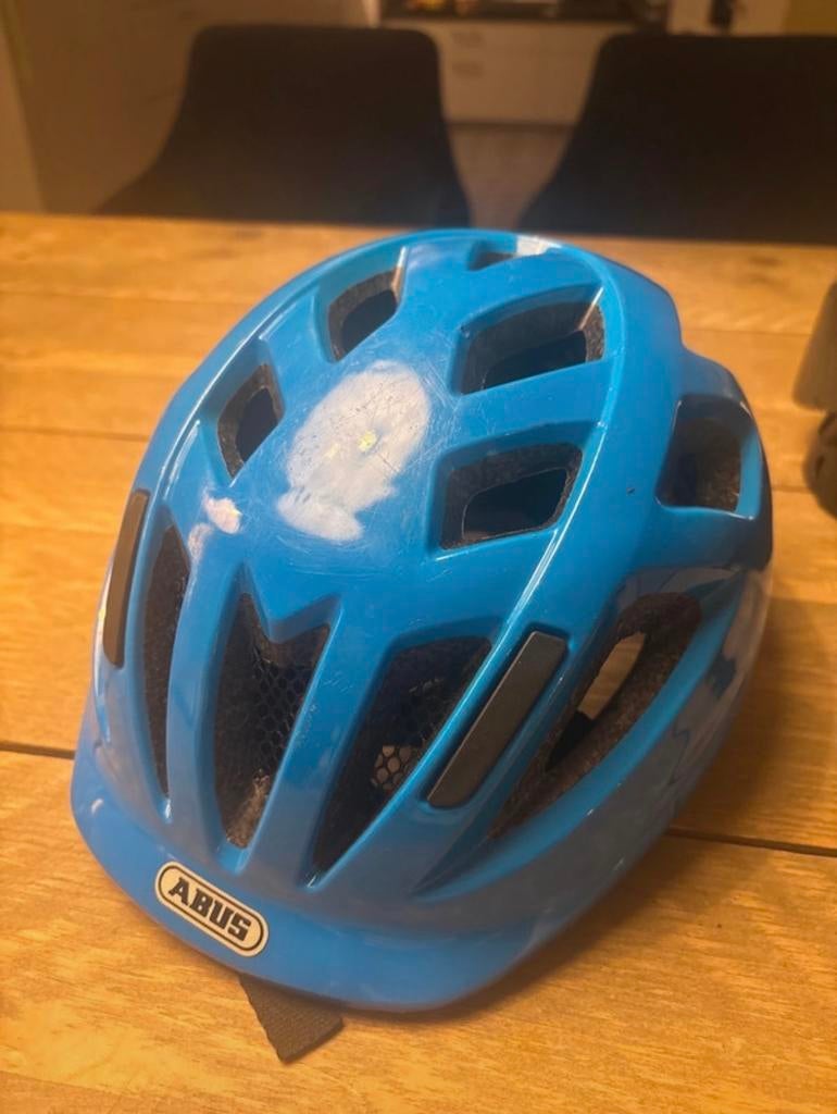 Abus fietshelm kind blauw 50-55 cm, Ophalen of Verzenden, Gebruikt, Overige maten, Jongen of Meisje