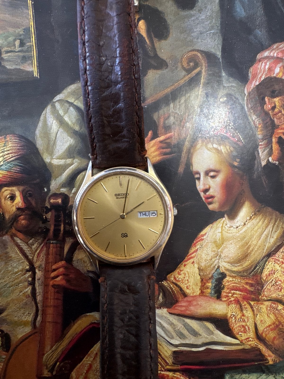 Vintage Seiko Quartz Horloge met Dag/Datum Functie, Ophalen of Verzenden