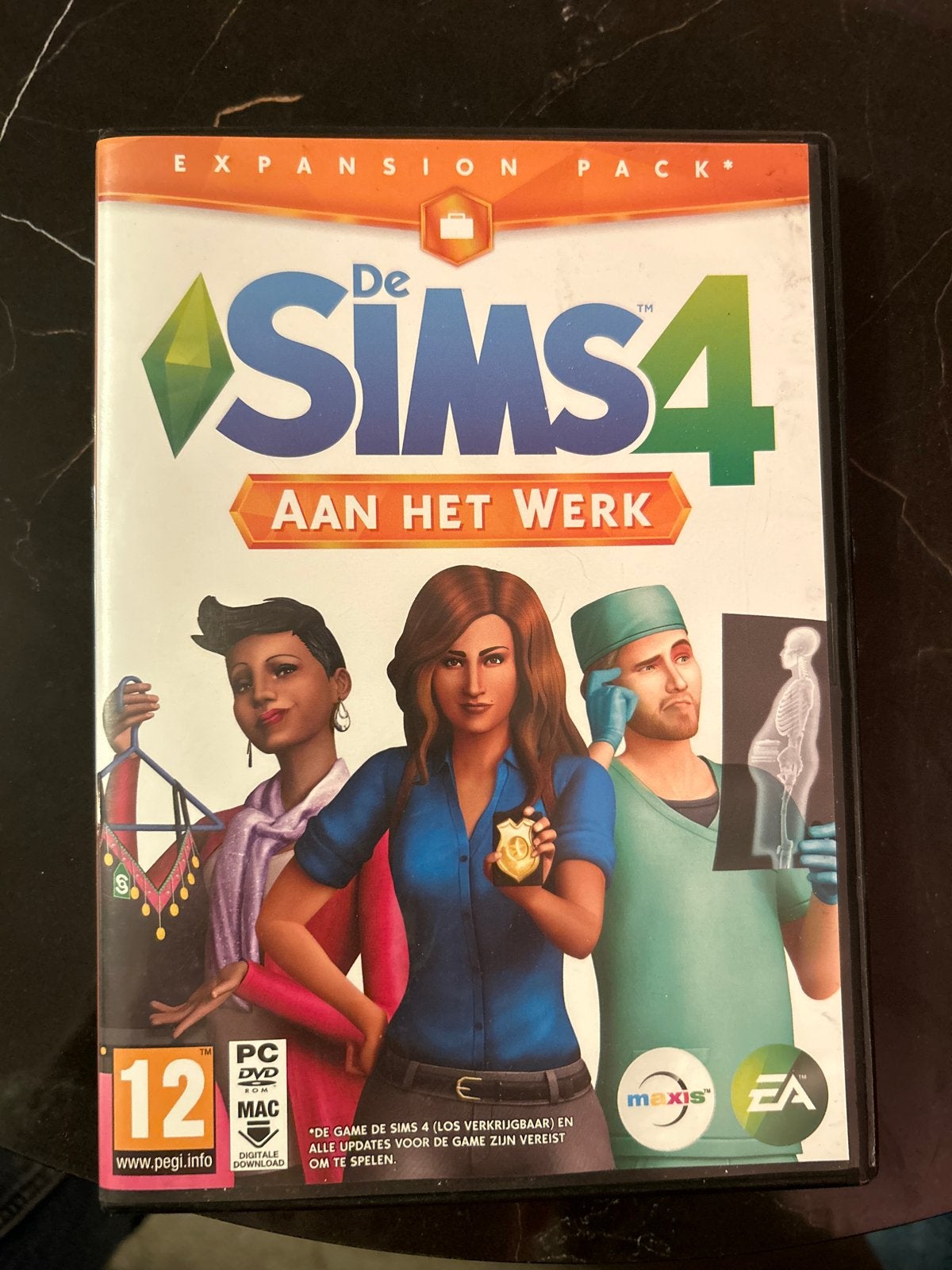 De Sims 4 Aan het Werk - Uitbreidingspakket PC/Mac, Spelcomputers en Games, Gebruikt, 1 speler, Ophalen of Verzenden, Vanaf 12 jaar
