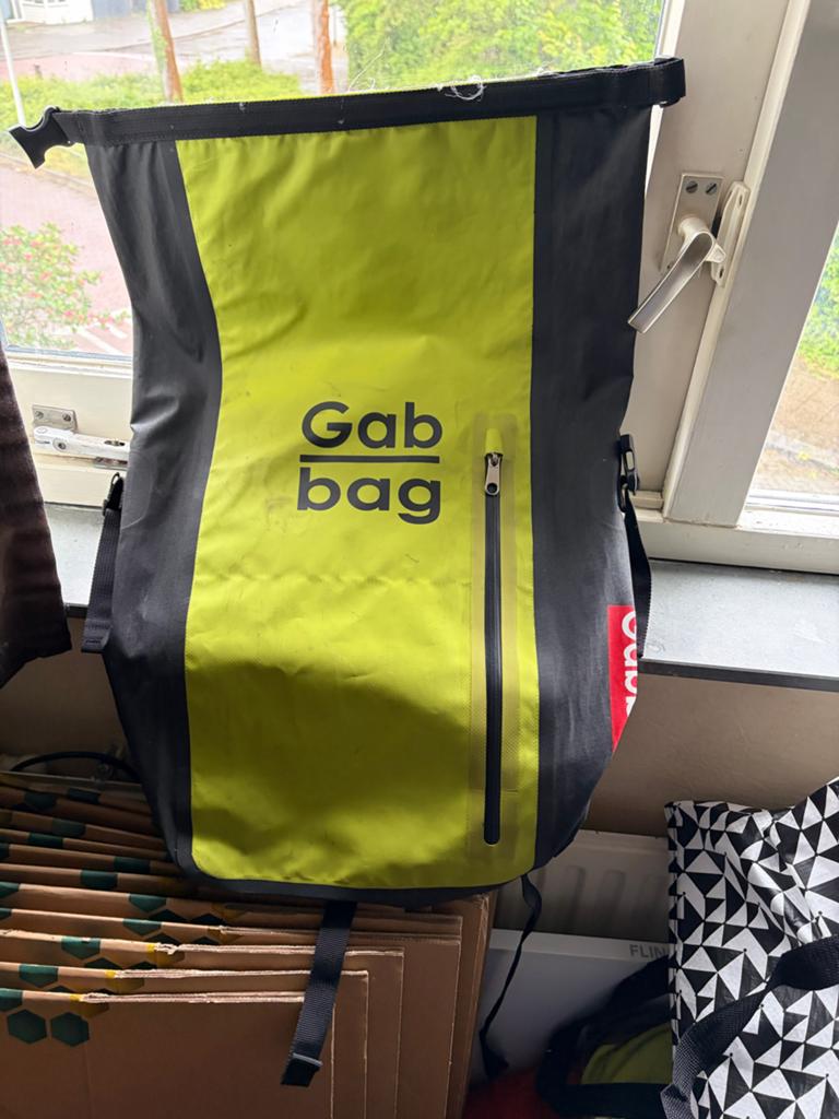 Gab Bag waterdichte rugzak neongeel/grijs 25L, 25 tot 40 cm, Ophalen of Verzenden, Zo goed als nieuw, Waterdicht