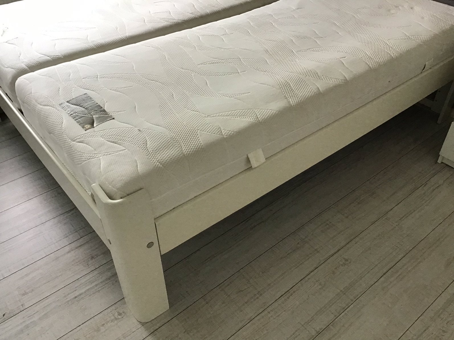 AUPING AURONDE 3000, WIT, 180 X 210, NETJES, INCL. SPIRALEN, Ophalen, Gebruikt, Tweepersoons, Auping Auronde 3000