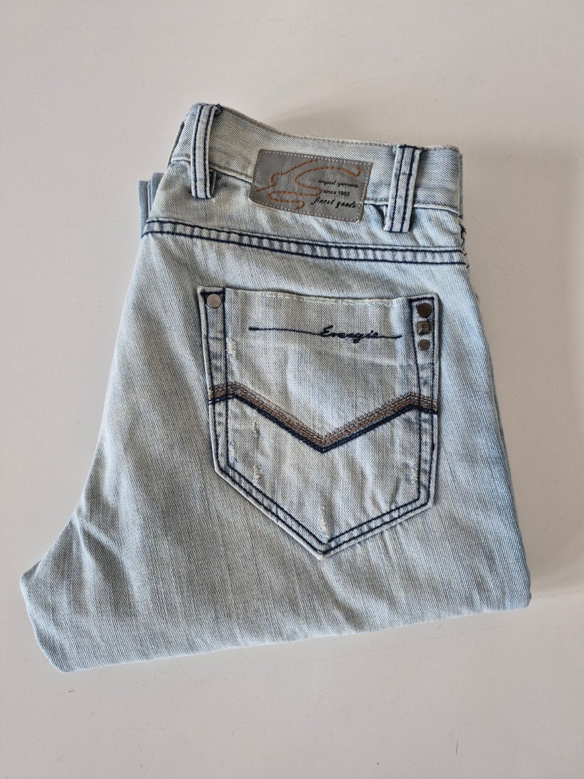 Energie Jeans Y2k - Lichtblauw met lichte slijtage W33 L34, Energie, Blauw, Ophalen of Verzenden, W33 - W34 (confectie 48/50)