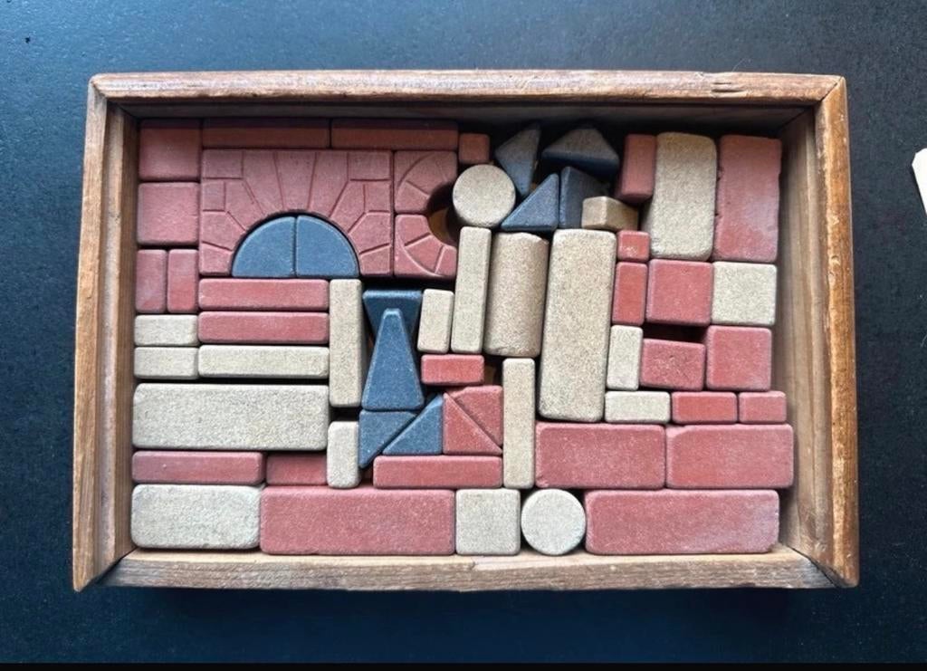 Antieke Anker bouwdoos met originele bouwplannen, Antiek en Kunst, Antiek | Speelgoed, Ophalen of Verzenden