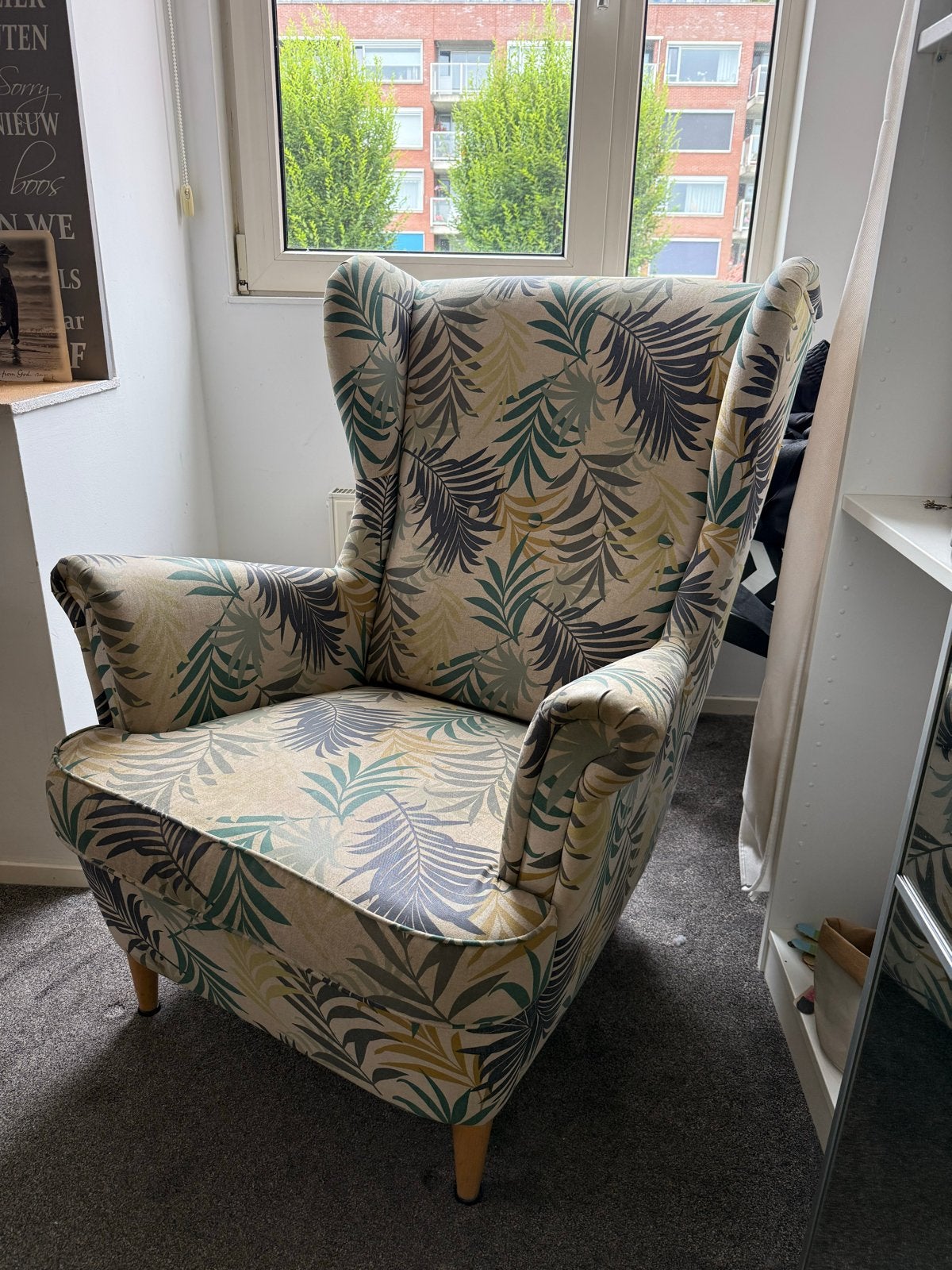 Comfortabele Ikea fauteuil, Huis en Inrichting, Fauteuils, Ophalen, Gebruikt, Stof, 75 tot 100 cm