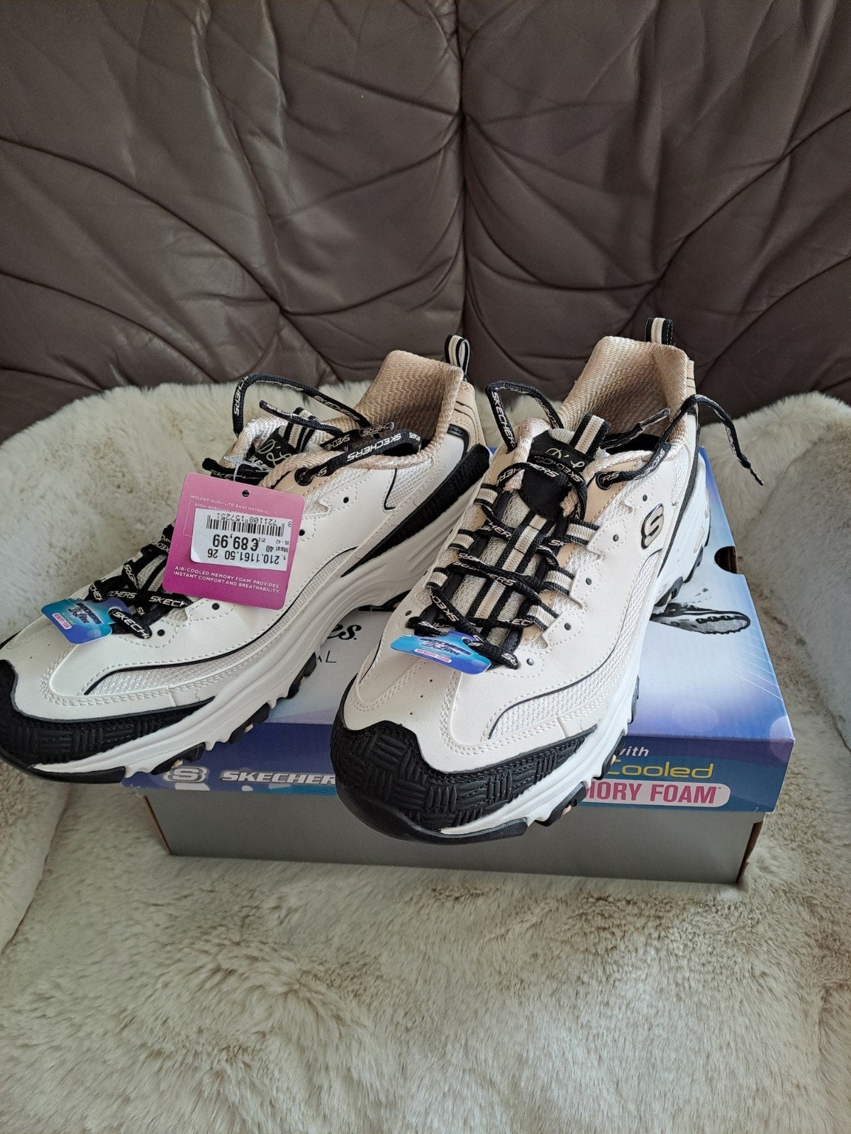 Nieuwe Skechers D'Lites sneakers maat 40, Skechers, Wit, Nieuw, Ophalen of Verzenden