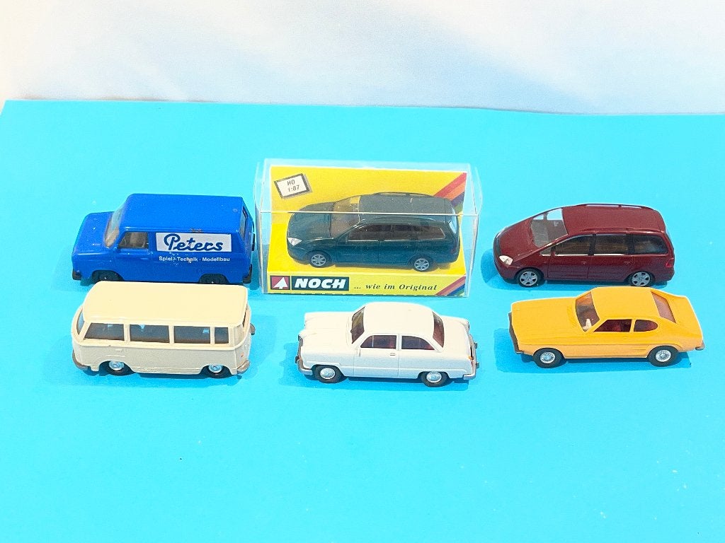 6 Modelauto's met als thema Ford (schaal 1:78), Overige merken, Gebruikt, Gelijkstroom of Wisselstroom, Overige typen