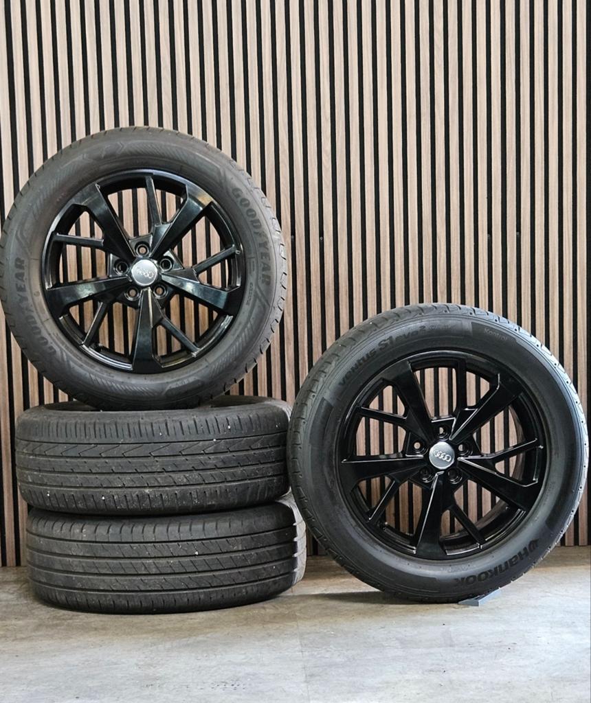 Nette 18" Orig. AUDI Q3 Velgen+GOEDE Zomerbande 5x112 Tiguan, Ophalen, Gebruikt, Banden en Velgen, Audi