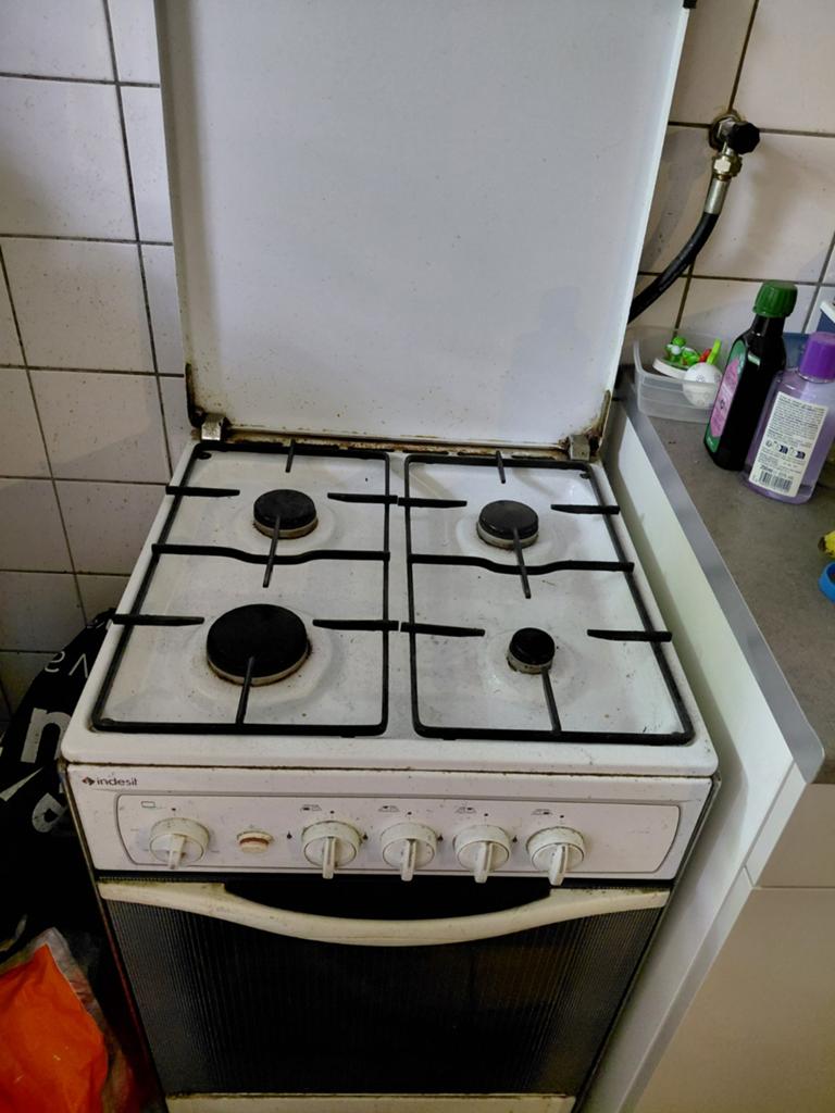 Gas oven gasoven met 4 pits kookplaat INDESIT, Gebruikt, Inbouw, Gas, 4 kookzones