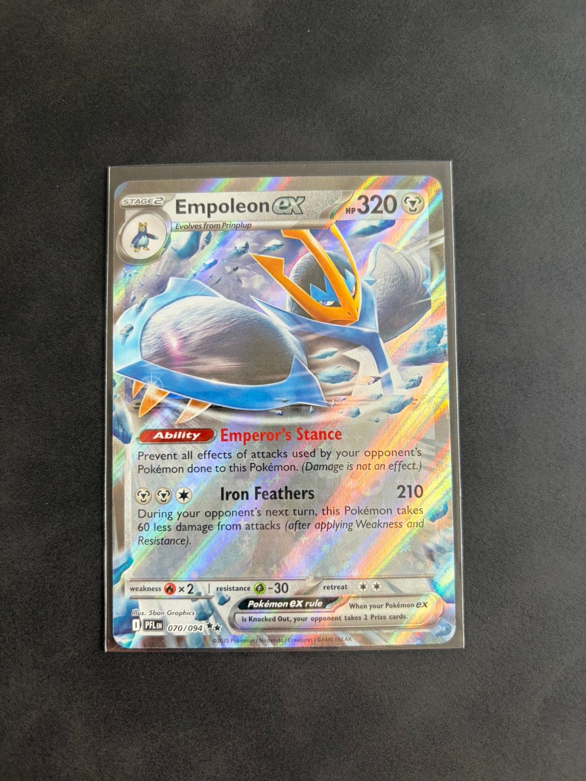 Empoleon ex - 070/094 - ME02: Phantasmal Flames (PFL), Ophalen of Verzenden, Nieuw