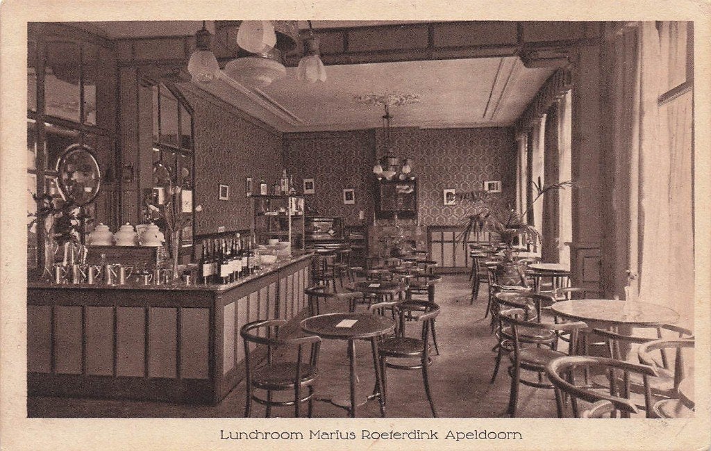 JO1269 Apeldoorn Lunchroom Marius Roeterdink 1928, Verzenden, 1920 tot 1940, Gelopen, Gelderland