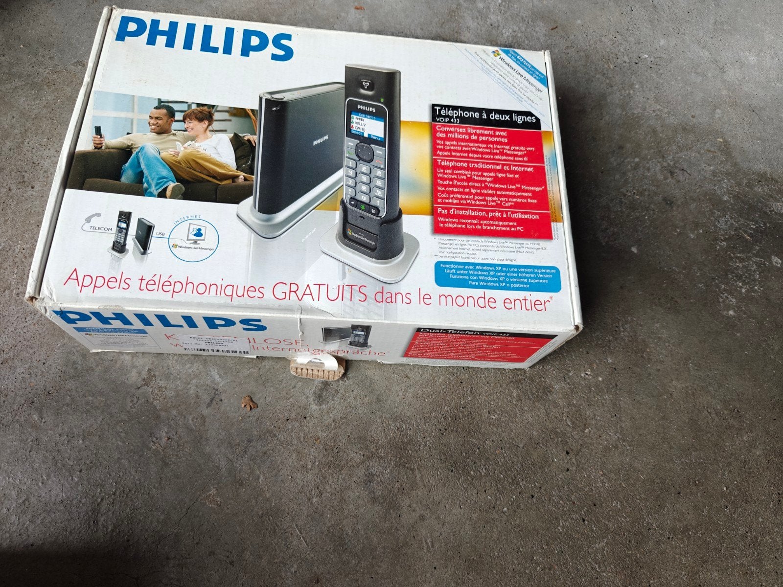Philips VOIP telefoon met basisstation, Ophalen of Verzenden, Nieuw, 1 handset