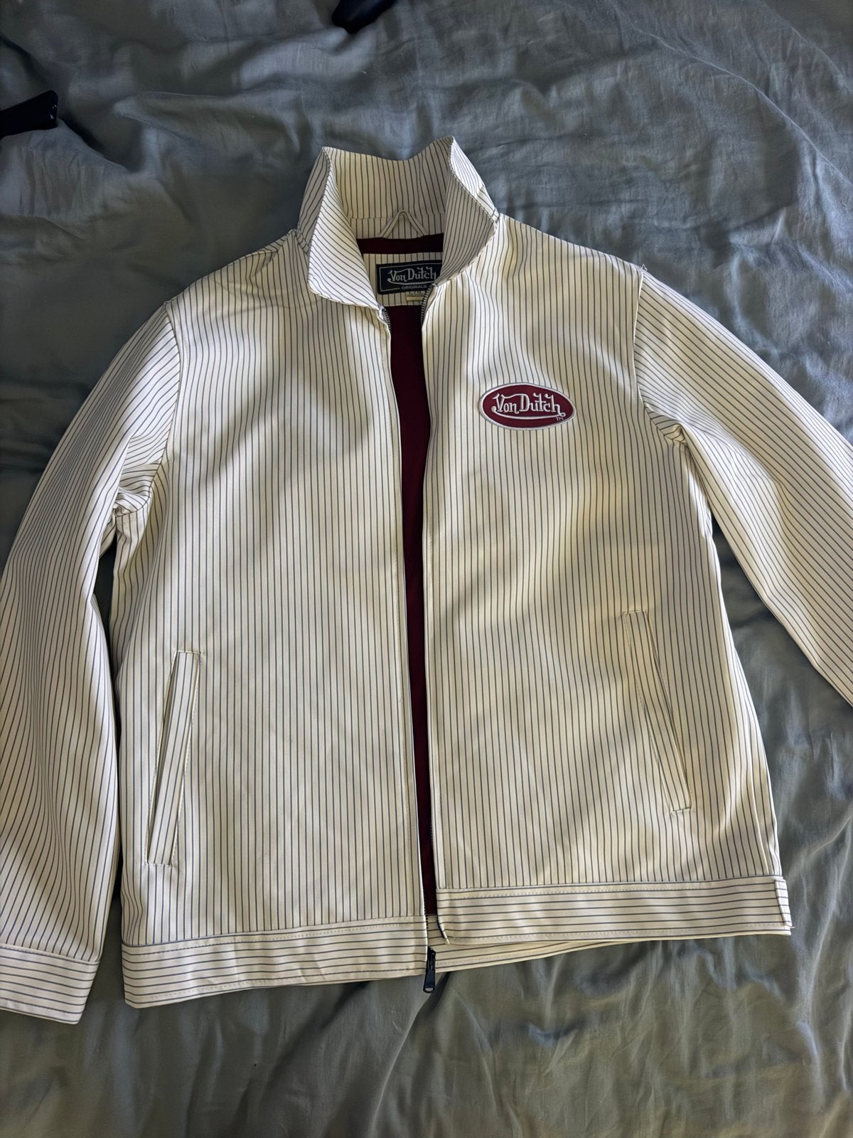 Von Dutch gestreepte jas, Ophalen of Verzenden, Nieuw, Maat 52/54 (L), Wit