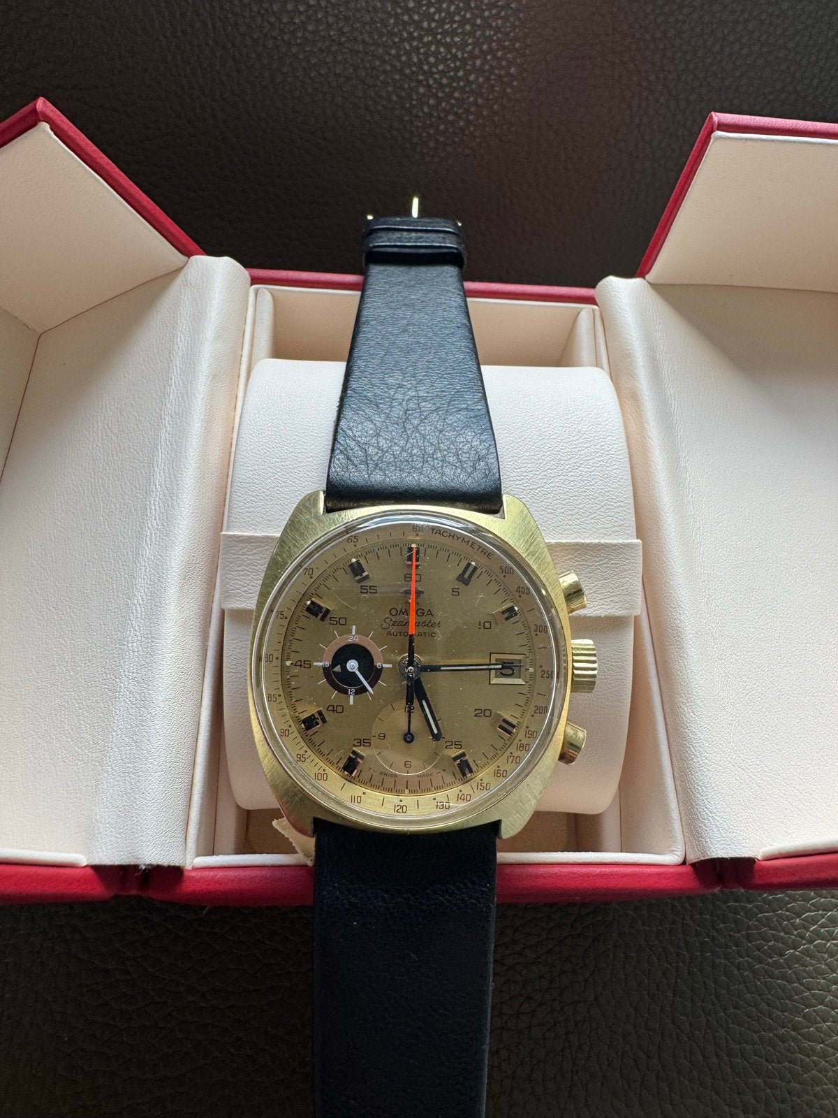 Omega Seamaster "Jedi" Chronograaf Automaat 1970, Overige materialen, Verzenden, Polshorloge, Omega
