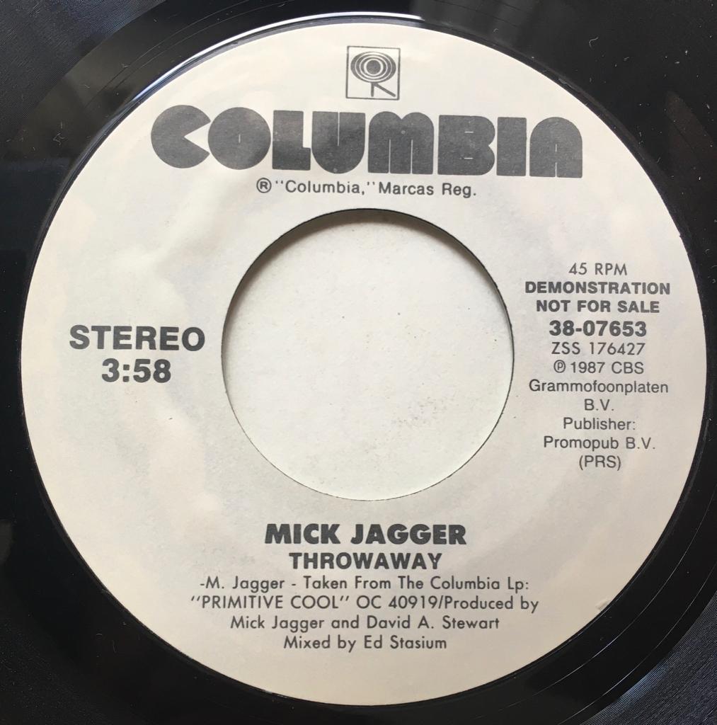 US75 M.Jagger Throwaway promo1 US €10, Limited edition, 7 inch, Ophalen of Verzenden, Zo goed als nieuw