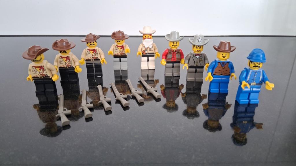 Vintage Lego Wilde Westen Minifiguren - Cowboys en Sheriffs, Gebruikt, Overige thema's, Lego, Ophalen of Verzenden