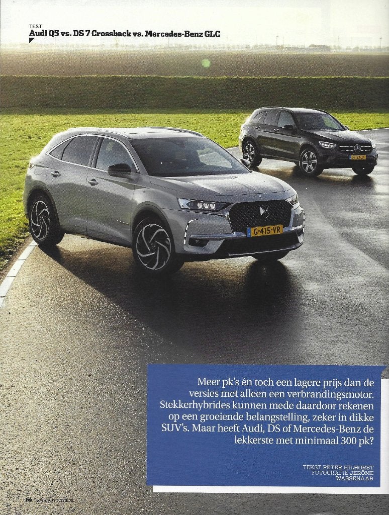 Autovisie Audi Q5 e quattro,DS7 E-Tense , Mercedes GLC 300 e, Boeken, Ophalen of Verzenden, Gelezen, Overige merken